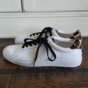 J. Crew Saturday sneakers leopard calf hair L7197